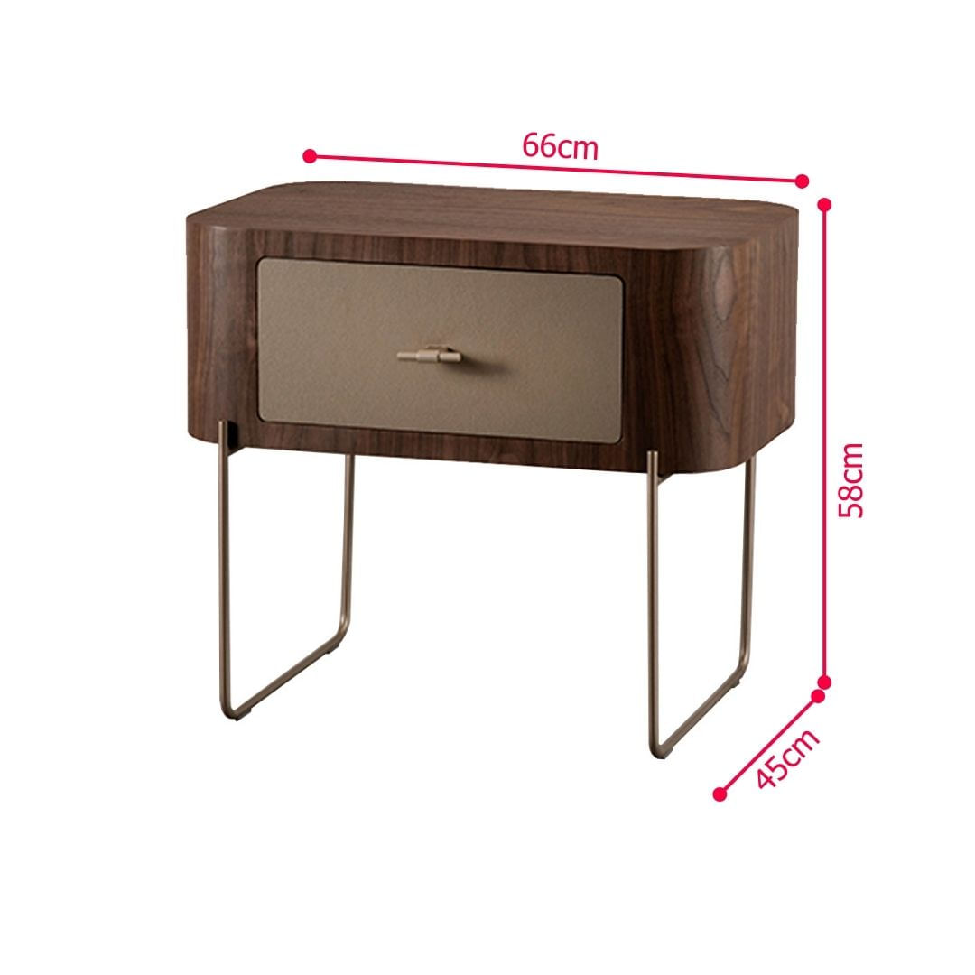 Mesa de Cabeceira Munich_Nogueira_Recouro Fendi_Gold - 3